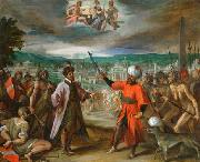 Hans von Aachen Kriegserklarung vor Konstantinopel oil painting